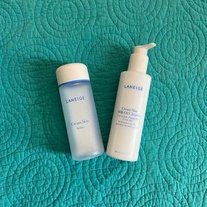 SOLD Laneige Cream Skin Milk Cleanser & Refiner Toner Set